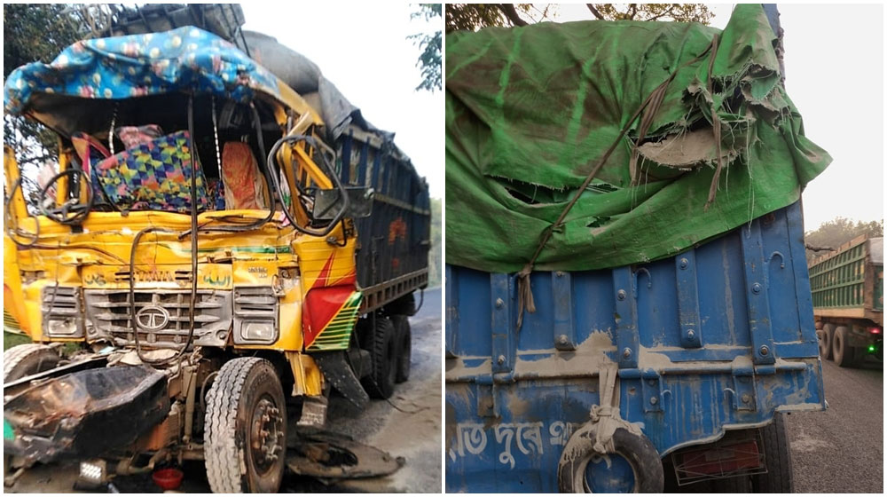 দুই ট্রাকের মুখোমুখি সংঘর্ষ: নিহত ২