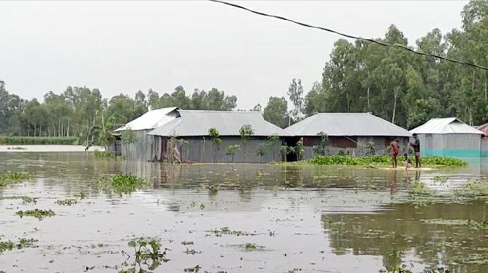 নদ-নদীর পানি বেড়ে নিম্নাঞ্চল প্লাবিত