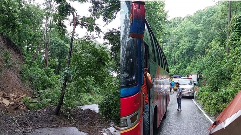 খাগড়াছড়িতে পাহাড়ধস, ঢাকা–চট্টগ্রাম সড়ক যোগাযোগ বন্ধ