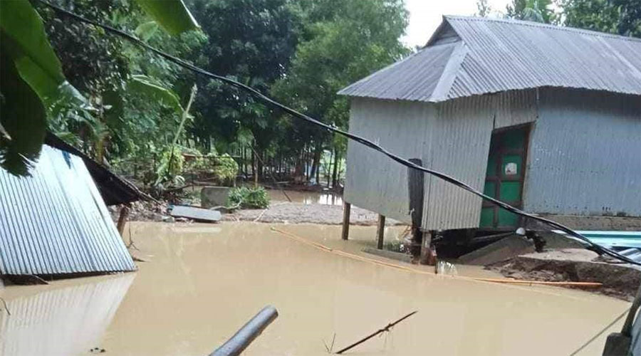 শেরপুরে কমতে শুরু করেছে নদ-নদীর পানি