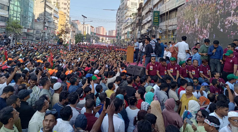 শোভাযাত্রার আনুষ্ঠানিক কার্যক্রম শুরু করেছে বিএনপি