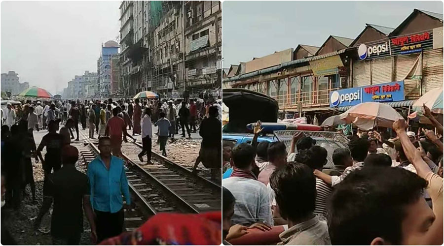 দুপুর থেকে পুরো এলাকায় থমথমে পরিস্থিতি বিরাজ করছে